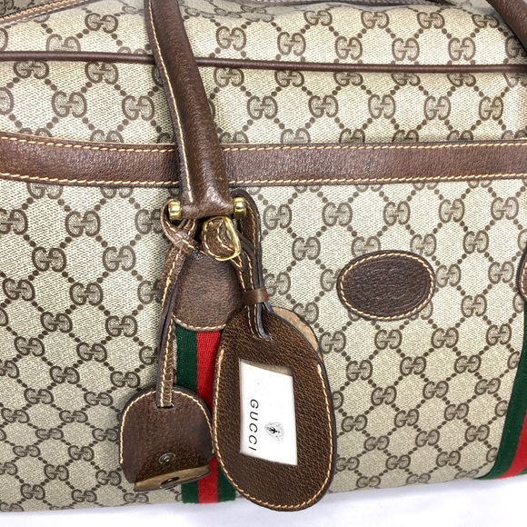 Authentic Gucci XL unisex travel bag brown monogram coated canvas - Picture 7 of 16